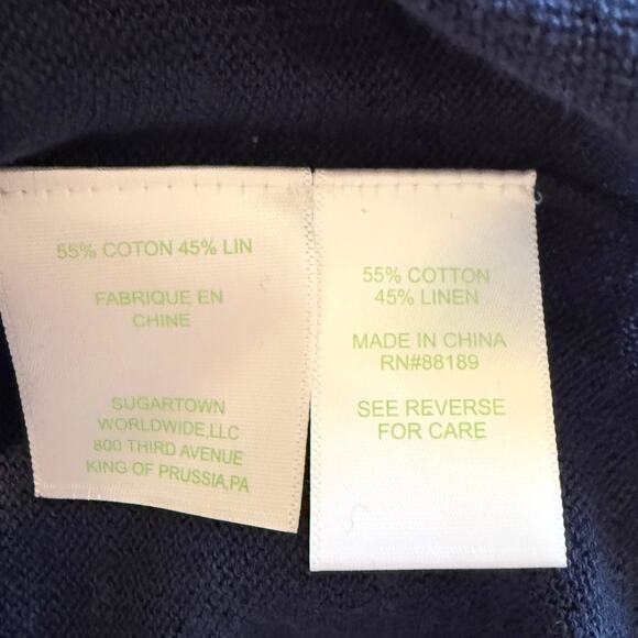 Lilly Pulitzer V Neck Blaine Tunic Sweater In True Navy Size Small New - Picture 13 of 13